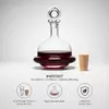 Wide base glass wine decanter bottle designed for red wine presentation