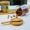 Elegant Jiateng glass condiment containers with bamboo tray for countertop kitchen organization