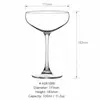 Classic clear coupe glass with 111mm wide bowl for cocktail serving