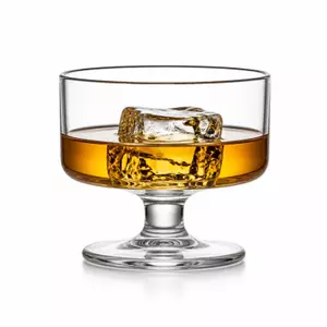 180ml mini coupe cocktail glass with wide bowl and compact short stem