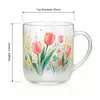 Jiateng wholesale floral glass mug for custom drinkware and private label buyers