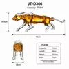 Animal shaped liquor decanter with running leopard silhouette for whiskey display
