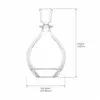Rounded teardrop whiskey decanter for whiskey bourbon and spirits serving
