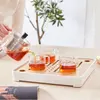 Modern square borosilicate glass teapot ideal for restaurants, hotels, offices, and tea lovers