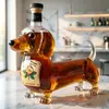 Decorative animal-shaped glass decanter for whiskey, rum, brandy, and scotch