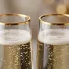 Contemporary stemless champagne flute with crystal-clear finish for home and restaurant use