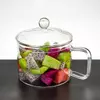 Mini Heat Resistant Glass Cooking Pot with Lid for Kitchen Cooking