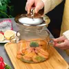 Clear Glass Cooking Pot with Lid for Vegetables, Soup, and Food Preparation
