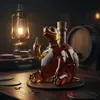 Decorative crystal turtle decanter designed for whiskey, bourbon, and cognac presentation