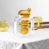 Flower Tea Pot with Creative Glass Infuser Design for Home Brewing
