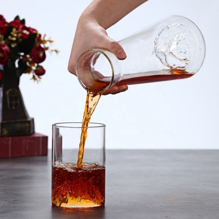 Unique glassware set with mountain-shaped base, elegant and functional for everyday use, special occasions, or gifts