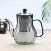 Contemporary smoked glass tea kettle for herbal tea and modern tea serving