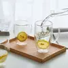 Stylish double layer glass mug for latte, espresso, cappuccino, and tea