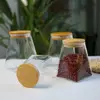 Elegant Jiateng glass pantry containers with airtight bamboo lids for modern kitchen storage