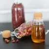 Elegant Jiateng glass storage jars with cork lids for coffee beans dried flowers and dry food storage