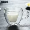 Stylish clear glass mug suitable for hot and cold beverages