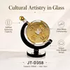 1000ml decorative glass spirits decanter with round body and display stand