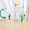 Jiateng unique gift glass cup with creative design for retail and home drinkware collections