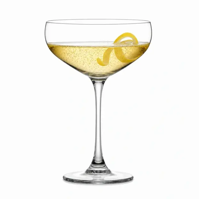 330ml coupe cocktail glass with wide rounded bowl and elegant stem