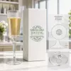 6.1oz sparkling wine glass with ribbed bowl for weddings and hospitality