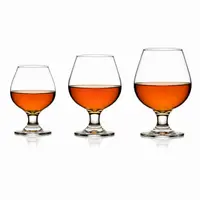 Short stemmed brandy snifter glasses in 175ml 270ml and 350ml capacities
