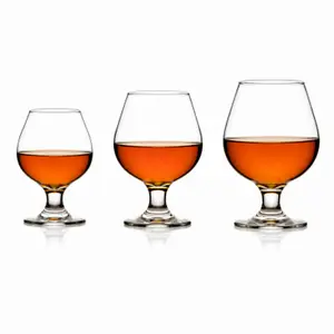 Short stemmed brandy snifter glasses in 175ml 270ml and 350ml capacities