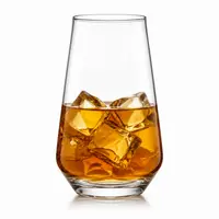 505ml tapered highball drinking glass with heavy clear base
