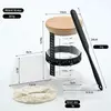 Glass yeast starter jar with feeding schedule tracker for artisan bread making
