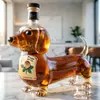 Creative dog-shaped whiskey decanter made from premium lead-free glass