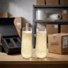 Premium stemless sparkling wine glasses for champagne, prosecco, and mimosas