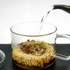 Clear Glass Cooking Pot with Handle for Modern Kitchen Use