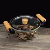 Durable Glass Cooking Pot with Double Handles for Cooking and Serving