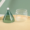 Handcrafted gnome glass cup with pointed lid by Jiateng, ideal for children and adults, decorative and practical for everyday use