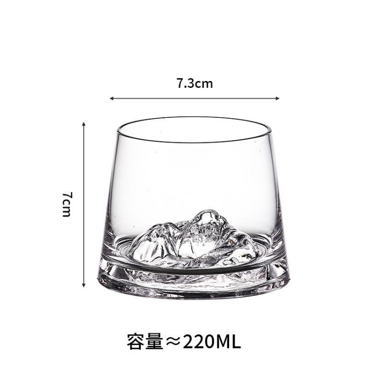 Elegant Jiateng mountain base glass for whiskey or beer, functional and stylish, great for birthdays, housewarming, or holidays