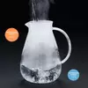 Experience superior refreshment with this sleek glass water pitcher. Ideal for serving homemade lemonade or infused water, showcasing years of trusted use in modern kitchens