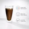 600ml double wall drinking glass measuring 175mm in height and 90mm in diameter