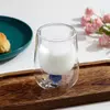 Wholesale heart double wall glass cup for gift shops and lifestyle retailers