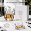 Custom twist whiskey tumbler for private label spirits and home bar collections