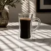 400ml hourglass double wall coffee mug with curved handle for cafes restaurants hotels and wholesale buyers