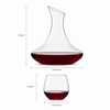 clear glass wine decanter with elegant curved neck and distinctive slanted pouring spout
