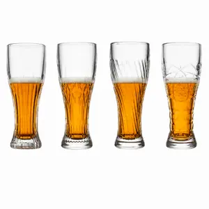460ml embossed tall beverage glass for beer and cold drinks