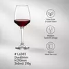 Clear tulip shape stemmed wine glass with 60mm rim diameter