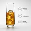 clear slim drinking glass with substantial rounded heavy base