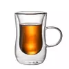 Jiateng heat resistant double wall glass mug made from premium borosilicate glass