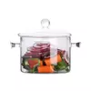 Premium clear borosilicate glass stew pot with lid for bird's nest, soup, and healthy cooking