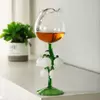 Handmade lily flower glass tea cup crafted from premium borosilicate glass for elegant tea service