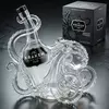 Jiateng artistic dark glass spirit bottle wrapped in an octopus sculpture, an elegant gift for whiskey connoisseurs.