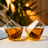 Jiateng creative angled whiskey glass, perfect for serving whiskey or cocktails, stylish and eye-catching for home bars or restaurants
