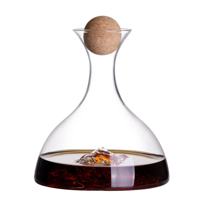 Elegant table setting featuring Jiateng iceberg base wine decanter, perfect for romantic dinners and festive party decorations.