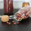 Modern Jiateng glass kitchen bottles designed for tea herbs spices oils and pantry organization